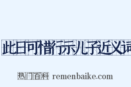 此日可惜行示儿子近义词是什么意思的图片